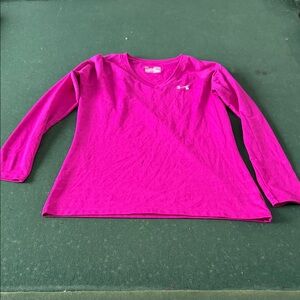 Under Armour Kids' Fuchsia Long Sleeve Tee